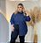 Camisa Manga Longa Azul Jeans Plus Size - Imagem 6