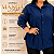 Camisa Manga Longa Azul Jeans Plus Size - Imagem 2
