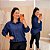 Camisa Manga Longa Azul Jeans Plus Size - Imagem 1
