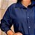 Camisa Manga Longa Azul Jeans Plus Size - Imagem 5