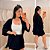 Conjunto Kimono Short Saia Preto Plus Size - Imagem 1