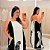 Vestido Santorini Preto e Branco Plus Size - Imagem 1
