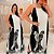 Vestido Santorini Preto e Branco Plus Size - Imagem 4