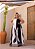 Vestido Santorini Preto e Branco Plus Size - Imagem 5