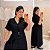 Vestido Lia Botão Preto Plus Size - Imagem 1