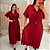 Vestido Lia Botão Marsala Plus Size - Imagem 4