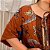Vestido Valência Terra Cota Estampado Plus Size - Imagem 5