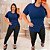 Blusa Vest Legging Botões Azul Marinho Plus Size - Imagem 2