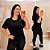 Blusa Vest Legging Botões Preta Plus Size - Imagem 1