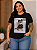 T shirt 3D Preta Plus Size - Imagem 8