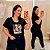 T shirt 3D Preta Plus Size - Imagem 3
