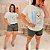 T shirt Dog Listra Azul Plus Size - Imagem 2