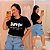 T shirt Mk Preta Plus Size - Imagem 1