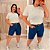 T shirt Bordada Coração Analu Branca Plus Size - Imagem 2