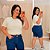 T shirt Bordada Coração Analu Branca Plus Size - Imagem 1