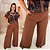 Calça Pantalona Mg Marrom Plus Size - Imagem 2