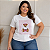 T shirt Polo Urso Listra Rosa Plus Size - Imagem 1