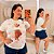 T shirt Urso Laço Poá Rosa Plus Size - Imagem 1