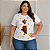 T  shirt Urso Laço Poá Amarelo Plus Size - Imagem 1