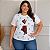 T  shirt Urso Laço Poá Azul Plus Size - Imagem 1