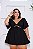 Macaquinho Carla Liso Preto Plus Size - Imagem 1