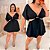 Macaquinho Carla Liso Preto Plus Size - Imagem 2