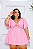 Macaquinho Carla Liso Rosa Plus Size - Imagem 1