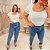 Blusa Gola Quadrada Suplex Branco Plus Size - Imagem 2