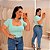 Blusa Gola Quadrada Suplex Verde BB Plus Size - Imagem 1