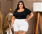 Blusa Gola Quadrada Suplex Preta Plus Size - Imagem 3
