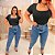 Blusa Gola Quadrada Suplex Preta Plus Size - Imagem 2