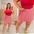 Short Saia Babi Listra Rosa Plus Size - Imagem 2