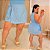 Short Saia Babi Listra Azul Plus Size - Imagem 1