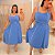 Vestido Cinto Mid Mirela Azul Plus Size - Imagem 2