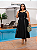 Vestido Cinto Mid Mirela Preto Plus Size - Imagem 3