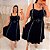 Vestido Cinto Mid Mirela Preto Plus Size - Imagem 2
