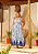 Vestido Alça Babado Martina Branco e Azul Plus Size - Imagem 3