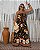 Vestido Búzio Preto Floral Plus Size - Imagem 3