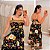 Vestido Búzio Preto Floral Plus Size - Imagem 1