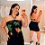 Cropped Lenço Julieta Preto Coqueiro Plus Size - Imagem 1