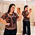 Blusa Tule Estampada Plus Size - Imagem 1