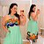 Vestido Cruzado Verde Estampado Plus Size - Imagem 1