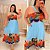 Vestido Cruzado Azul Estampado Plus Size - Imagem 2