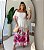 Vestido Grazi Estampado Rosa Plus Size - Imagem 3
