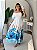 Vestido Grazi Estampado Azul Plus Size - Imagem 3