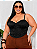 Cropped Corselet Rubi Preto Plus Size - Imagem 3