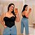 Cropped Corselet Rubi Preto Plus Size - Imagem 1