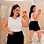 Regata Ribana Lisa Laura Branca Plus Size - Imagem 1