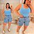 Regata Ribana Listra Sara Azul Plus Size - Imagem 2