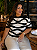 Blusa Zig Listra Preta Plus Size - Imagem 3